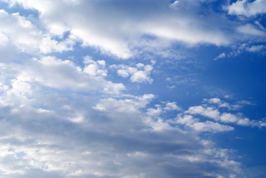 Clouds on blue sky