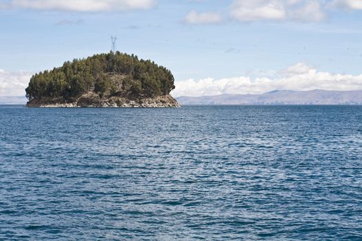A waterscape of Lake Titicaca. It is one of the highest lakes in the world at 4000m.