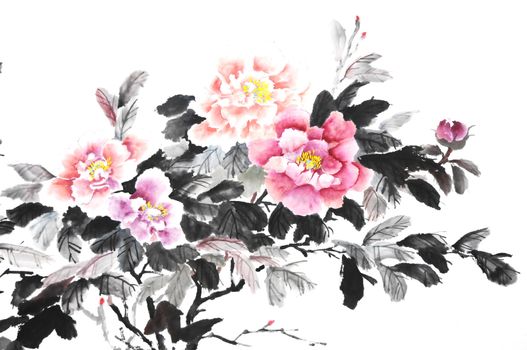 chinese flower painting artwork