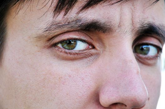 man eyes close-up portrait
