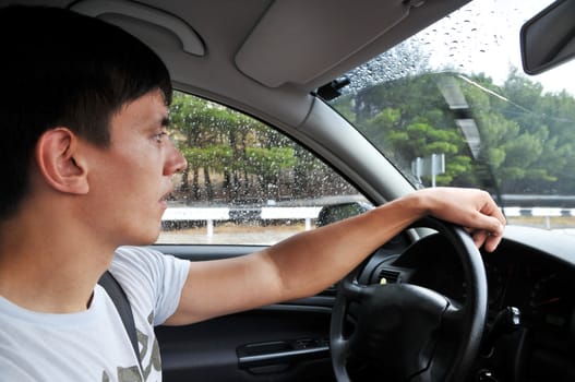 driver should be carefull during driving on the wet road