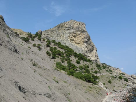 Coast of sea of Azov in Ukraine.