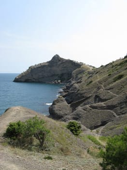 Coast of sea of Azov in Ukraine.