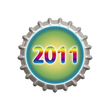 a nice new year 2011 bottle cap