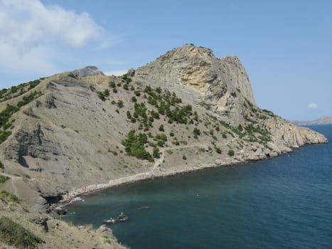 Coast of sea of Azov in Ukraine.