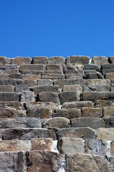 Ancient ruins on Monte Alban in Mexico