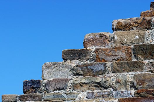 Ancient ruins on Monte Alban in Mexico