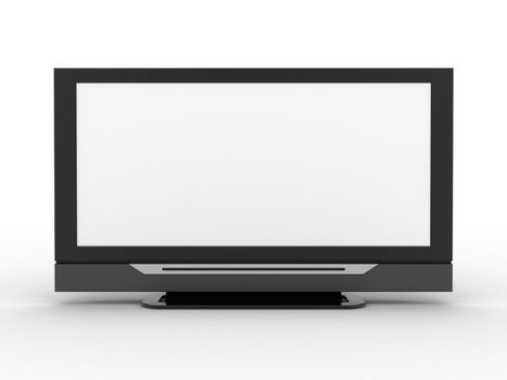 3d tv rendered on white background