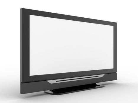 3d tv rendered on white background