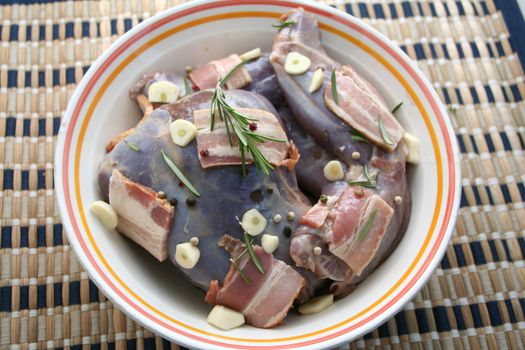 fresh meat of a rabbit