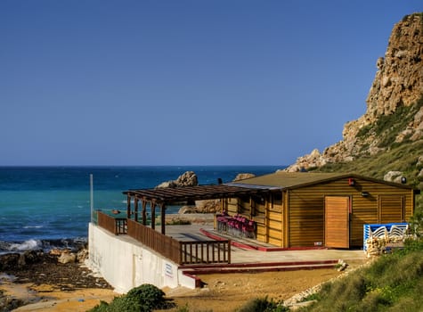 Typical summer landscape and scenery from the coast in Malta.