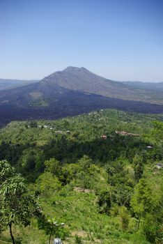 A view of the Volcano "Gunung Batur" on the island of Bali