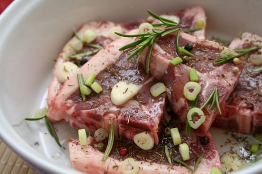 fresh meat of a lamb