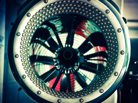 image of a  snow  cannon or jet engine
