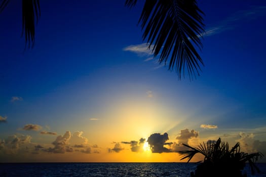 Maldivian Sunset image with nice color