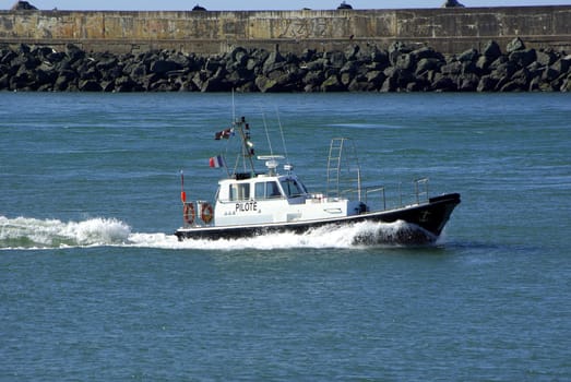 It's a pilot boat that returns to port