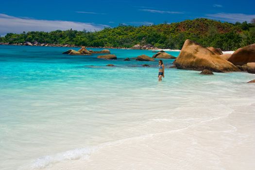 Anse Lanzio beach at Seychelles