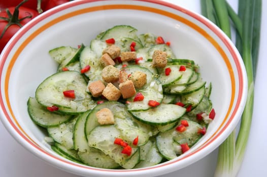 fresh salad of cucumbers