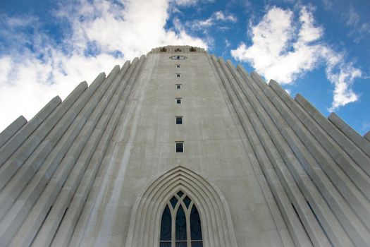 Hallgrimskirkja modern church in Reykjavik - Iceland