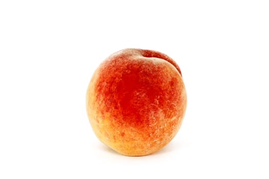 Single fresh ripe juicy peach, isolated on white