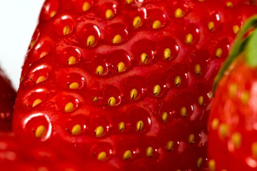 A part of fresh strawbery extremly macro