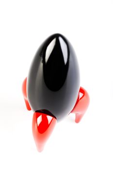 Black Rocket on white background 