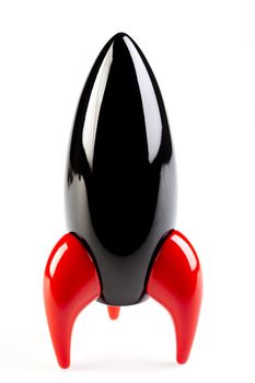 Black Rocket on white background 