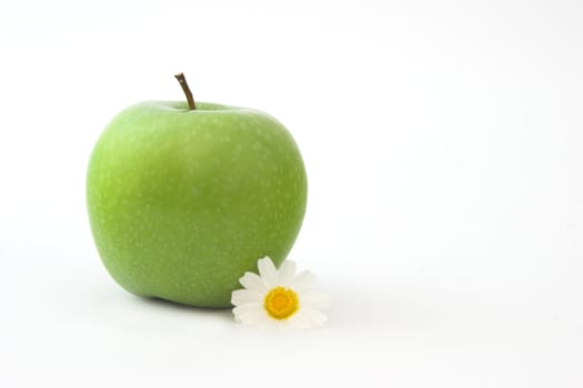 Grenn Apple with a flower