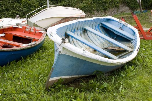 image of old sea fishing boats