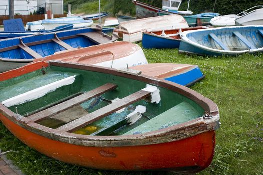 image of old sea fishing boats