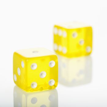 Two yellow dice.