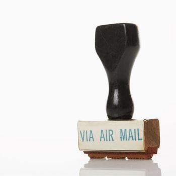 Rubber stamp for air mail.