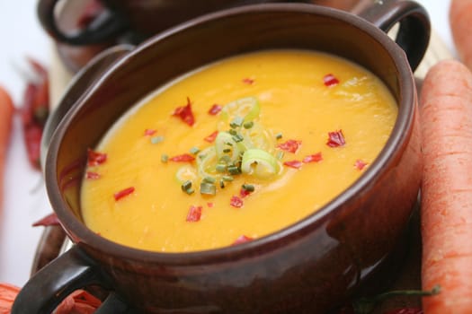 a fresh soup of carrots