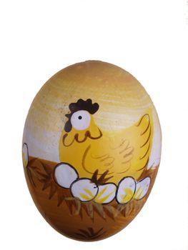 handpainted easter egg isolated on white