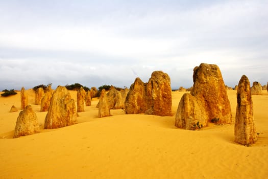 The Pinnacles Desert in the heart of the Nambung National Park, Western Australia.