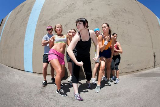 Pretty female runner poses for her "me" shot.