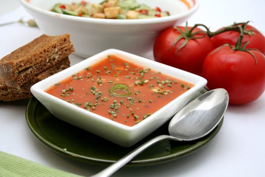 fresh soup of tomatoes