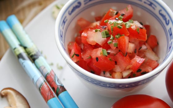 fresh salad of tomatoes