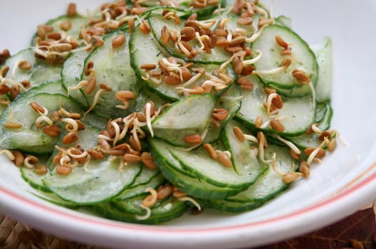 fresh salad of cucumbers