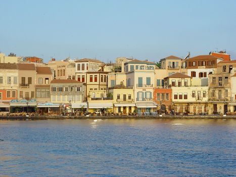 morning view of the venecian port hania kreta greece travel destinations