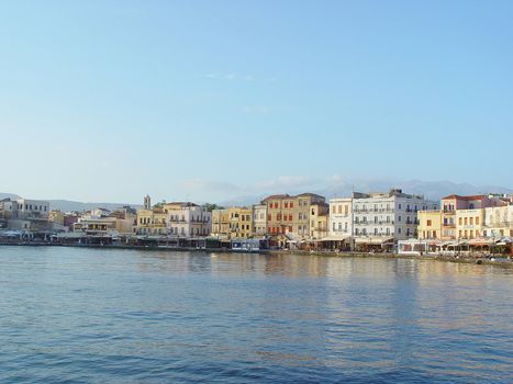 morning view of the venecian port hania kreta greece travel destinations