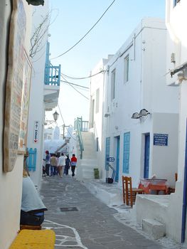 walk in traditional town of mykonos island cyclades greece travel destinations