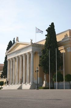 neoclassical building of zapion landmarks of athens greece