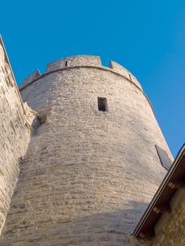 Medieval Fortification  and towers in capital of Estonia Tallinn