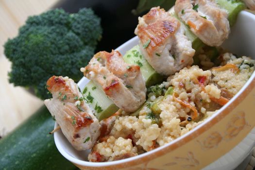 Meat and couscous