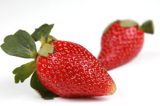 Delicious red strawberries  isolated