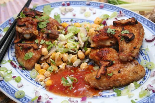 chicken and salad