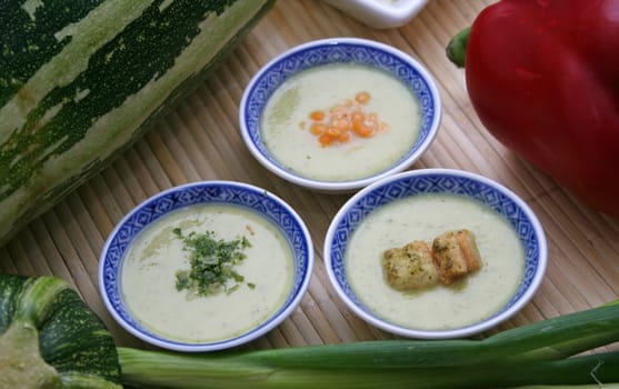 fresh soup of zucchini