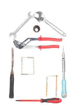 Shot of conceptual photo with building tools