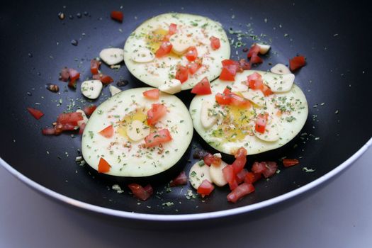 fresh aubergines